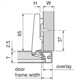 ZAWIAS B CLIPTOP+BLUM DO RAMKI   71B950A