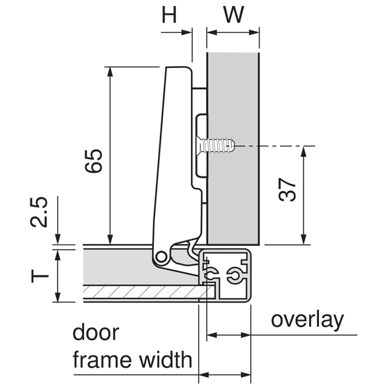ZAWIAS B CLIPTOP+BLUM DO RAMKI   71B950A