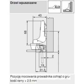 ZAWIAS B CLIPTOP+BLUM DO RAMKI   71B970A