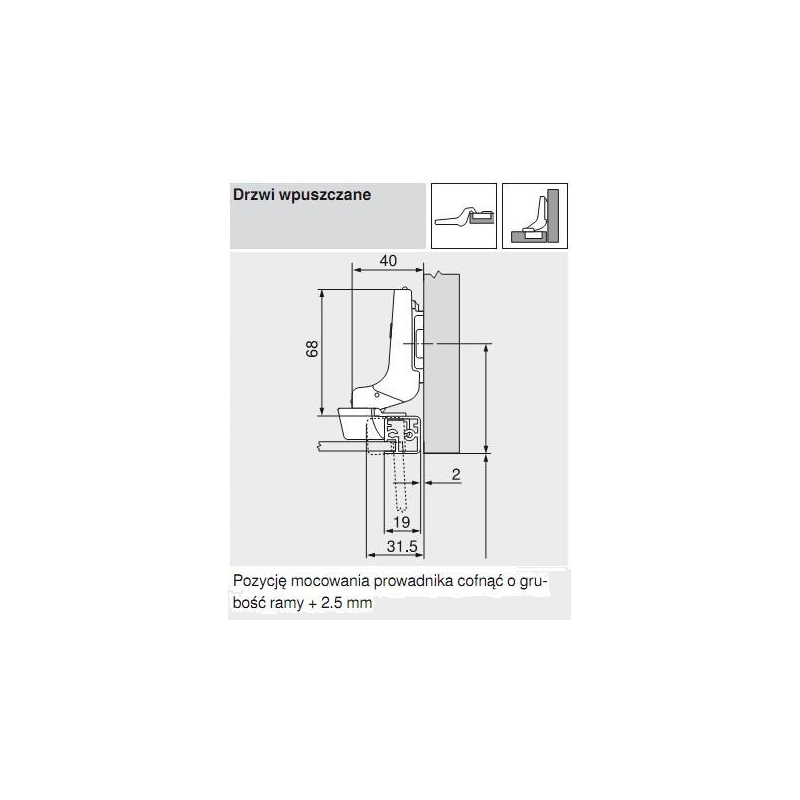 ZAWIAS B CLIPTOP+BLUM DO RAMKI   71B970A