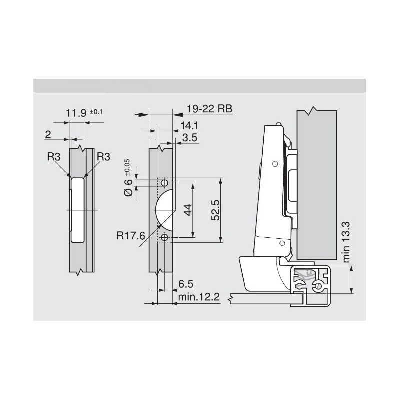 ZAWIAS B CLIPTOP+BLUM DO RAMKI   71B970A