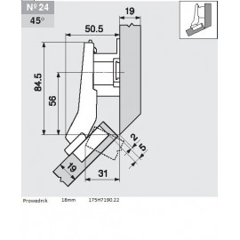 ZAWIAS B CLIPTOP+BLUM  +45'II       79B3558