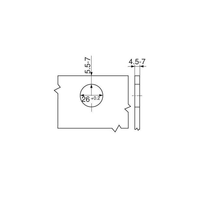 ZAWIAS B CLIP DRZWI SZKŁO DN      75T4100