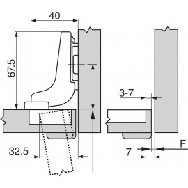 ZAWIAS B CLIPTOP+BLUM PROF.  95' DW    71B9750