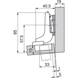 ZAWIAS B CLIPTOP+BLUM PROF.  95' DW    71B9750
