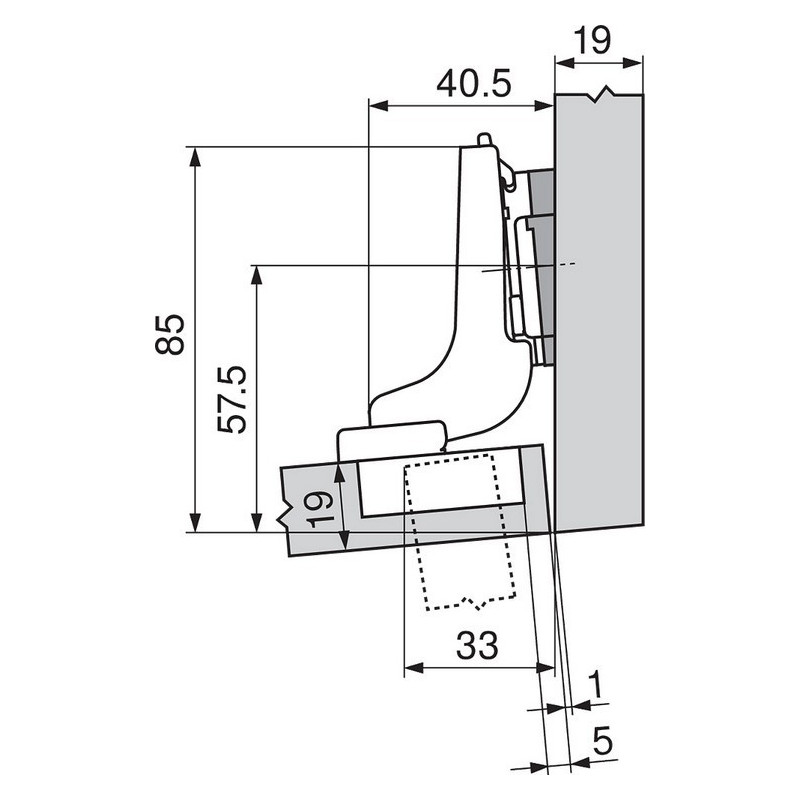 ZAWIAS B CLIPTOP+BLUM PROF.  95' DW    71B9750