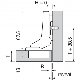 ZAWIAS B CLIPTOP+BLUM PROF.  95' DW    71B9750