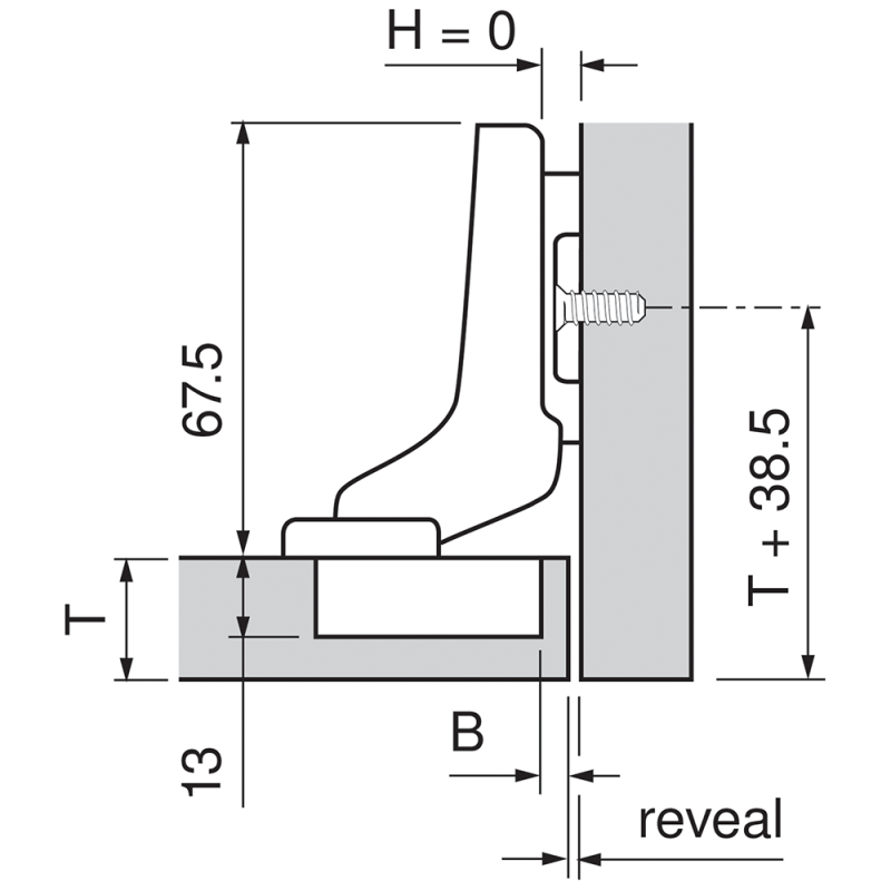 ZAWIAS B CLIPTOP+BLUM PROF.  95' DW    71B9750