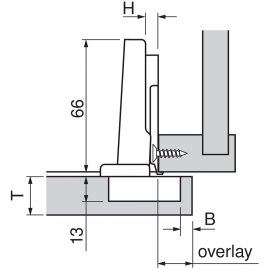 ZAWIAS B CLIPTOP+BLUM PROF.  95' DN     71B9550