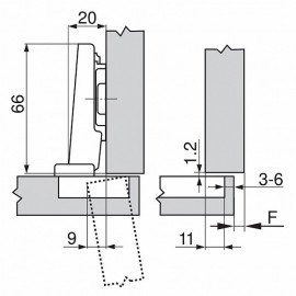 ZAWIAS B CLIP 100'  DN    BS    70M2550