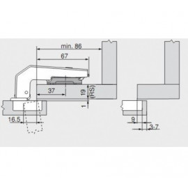 ZAWIAS B CLIPTOP+BLUM RÓWNOL DN   79B9950