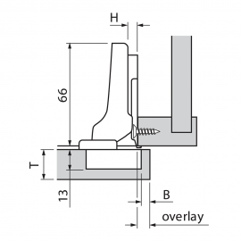 ZAWIAS B CLIPTOP+BLUM PROF.  95' DB     71B9650