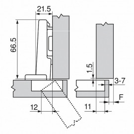 ZAWIAS B ONYKS CLIPTOP+BLUM DN   71B3550   V 250