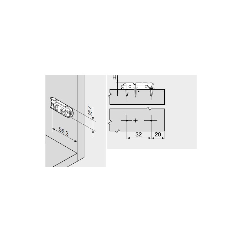 PROWADNIK B ONYKS CLIP 175H3100 HK-S HF   V500