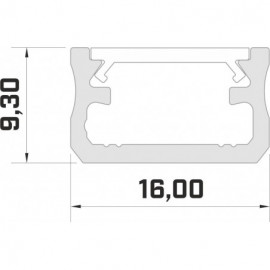 LED LUMINES profil aluminiowy typ A, srebrny L-L