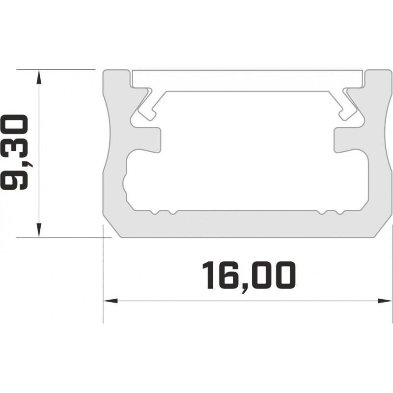 LED LUMINES profil aluminiowy typ A, srebrny L-L