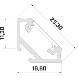 LED LUMINES profil aluminiowy typ C, biały L-L