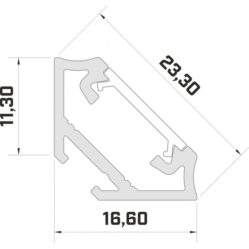 LED LUMINES profil aluminiowy typ C, biały L-L