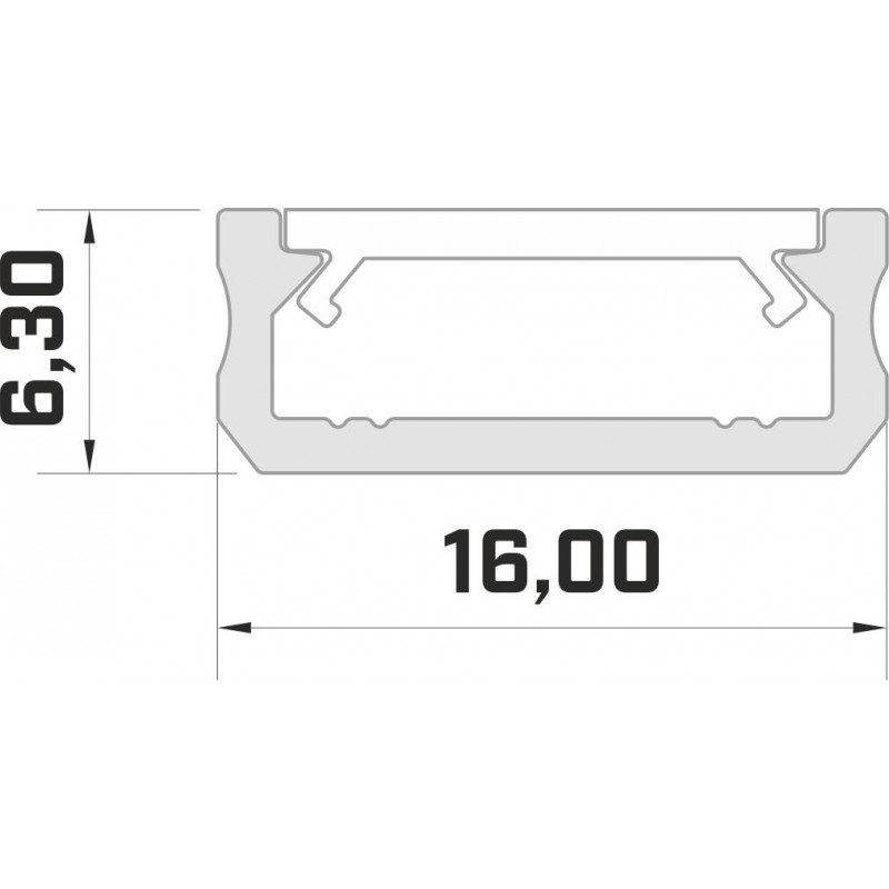 LED LUMINES profil aluminiowy typ D, srebrny L-L