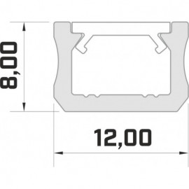 LED LUMINES profil aluminiowy typ X, srebrny L-L