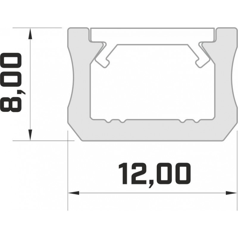 LED LUMINES profil aluminiowy typ X, srebrny L-L
