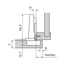 AVENTOS ZAWIAS SZER. RAMA 120'  70T5550T