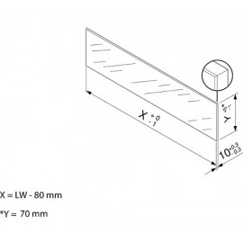 SZKŁO LBX  C niskie  ZE7V1082G   dł.1082