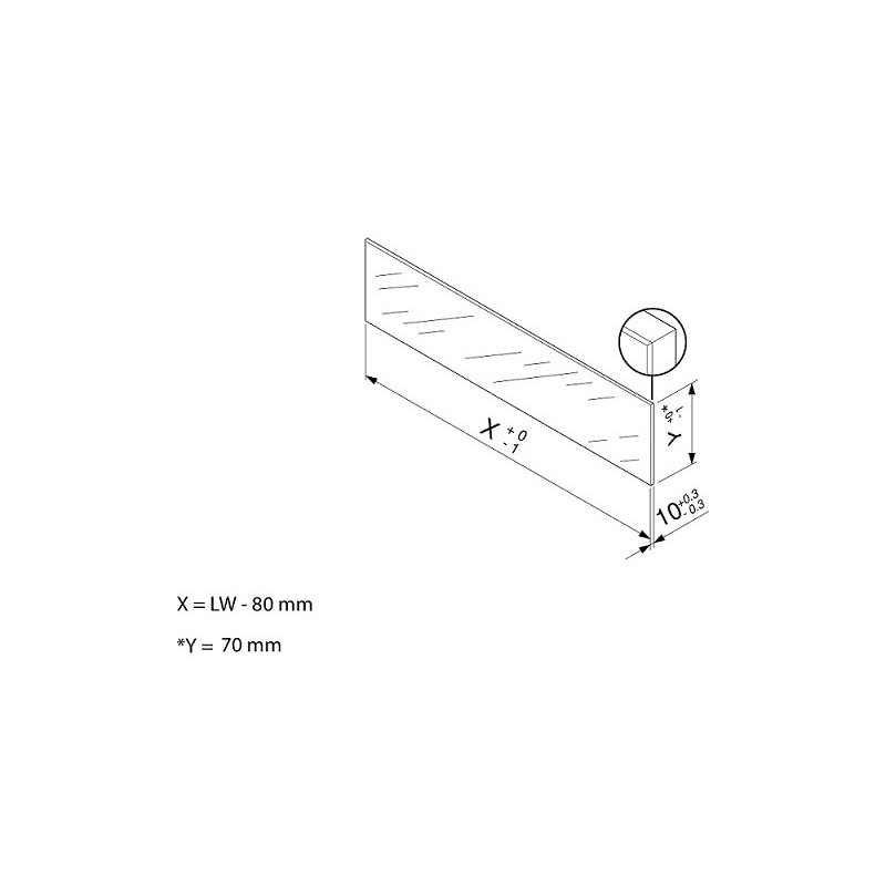 SZKŁO LBX  C niskie  ZE7V1082G   dł.1082