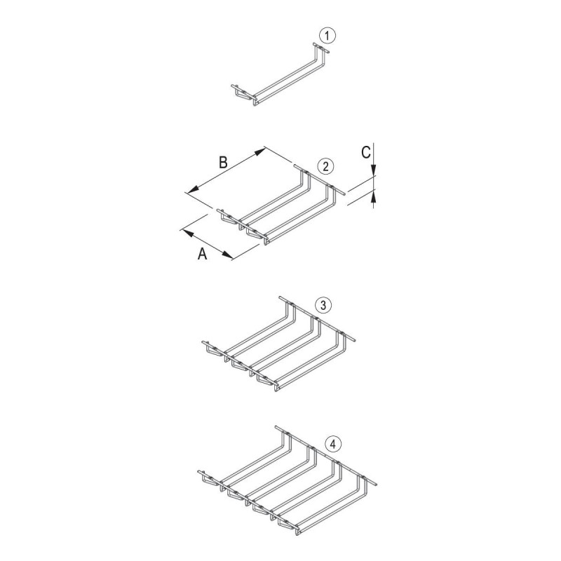 KOSZYK ZAW NA KIELISZKI WISZĄCY 2 CHROM