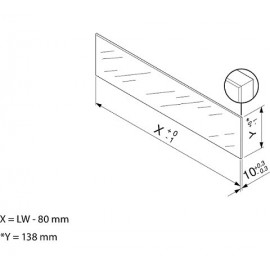 SZKŁO LBX  C wysokie ZE7W1082G   dł.1082
