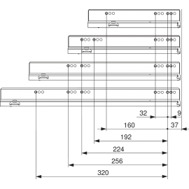 PROWADNICA LBX blumotion S  750.5001S 40kg
