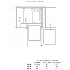 KOSZ MAGIC MAXIMA CLASSIC CHROM 1000 LEWY 