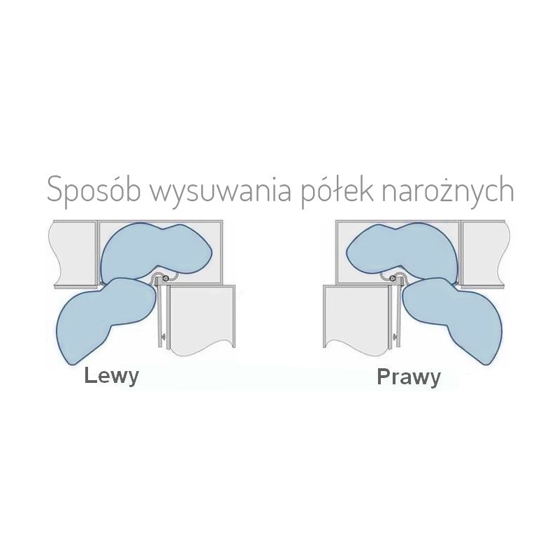 PÓŁKA NERKA HAFELE 400 LEWA     549.42.741