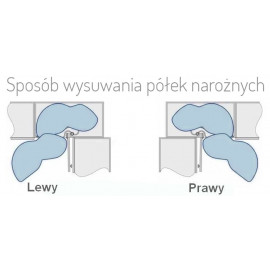 PÓŁKA NERKA HAFELE 400 PRAWA   549.42.740