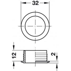 ZAMEK H PRZYCISKOWY ROZETA    229.03.626