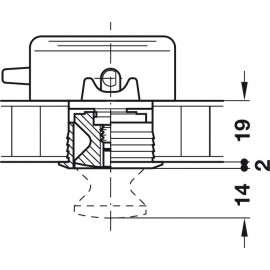 ZAMEK H PRZYCISKOWY ROZETA    229.03.626