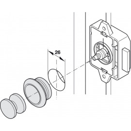 ZAMEK H PRZYCISKOWY ROZETA    229.03.626