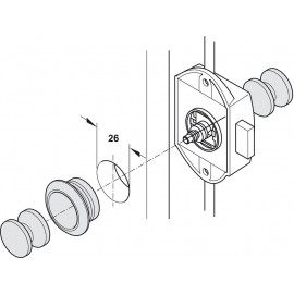 ZAMEK H PRZYCISKOWY ROZETA    229.03.626