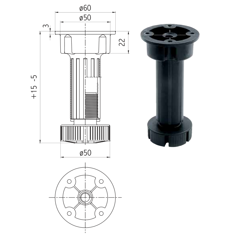 NÓŻKA KUCHENNA Volpato     H-100  op.300