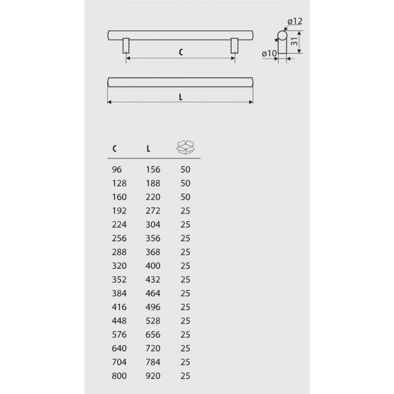 RE 10-0352-G0008-432    UCHWYT MEBLOWY ***