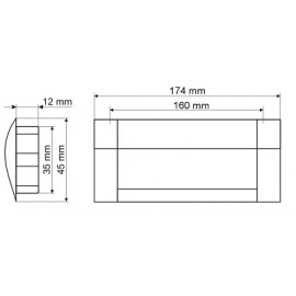 UA 08-0160-A0C00-G0008  UCHWYT MEBLOWY