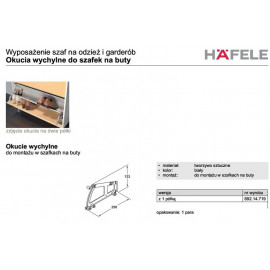 PÓŁKA NA BUTY 1-CZ    BIAŁA     892.14.719