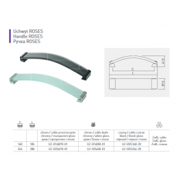 GTV UZ ROSES/256/20  UCHWYT CZARNY+CZARN ***