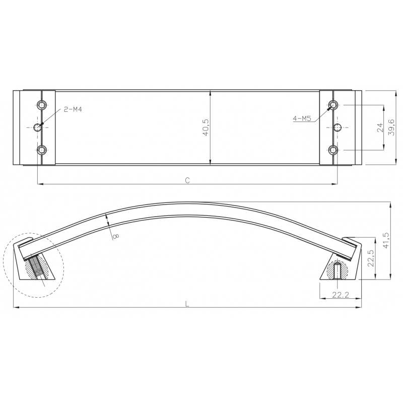 GTV UZ ROSES/256/20  UCHWYT CZARNY+CZARN ***