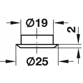 ROZETKA WKŁADKI ZAMKA  19MM   219.19.676