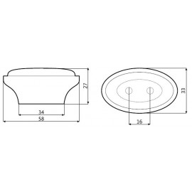 UCHWYT KASH  GC 02-ML2       GAŁKA  MEBL ***