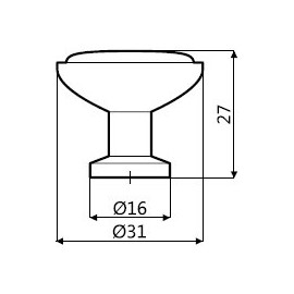 UCHWYT KASH  GC 03-ML2       GAŁKA  MEBL ***