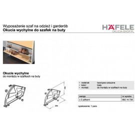 PÓŁKA NA BUTY 2-CZ    BIAŁA     892.14.742