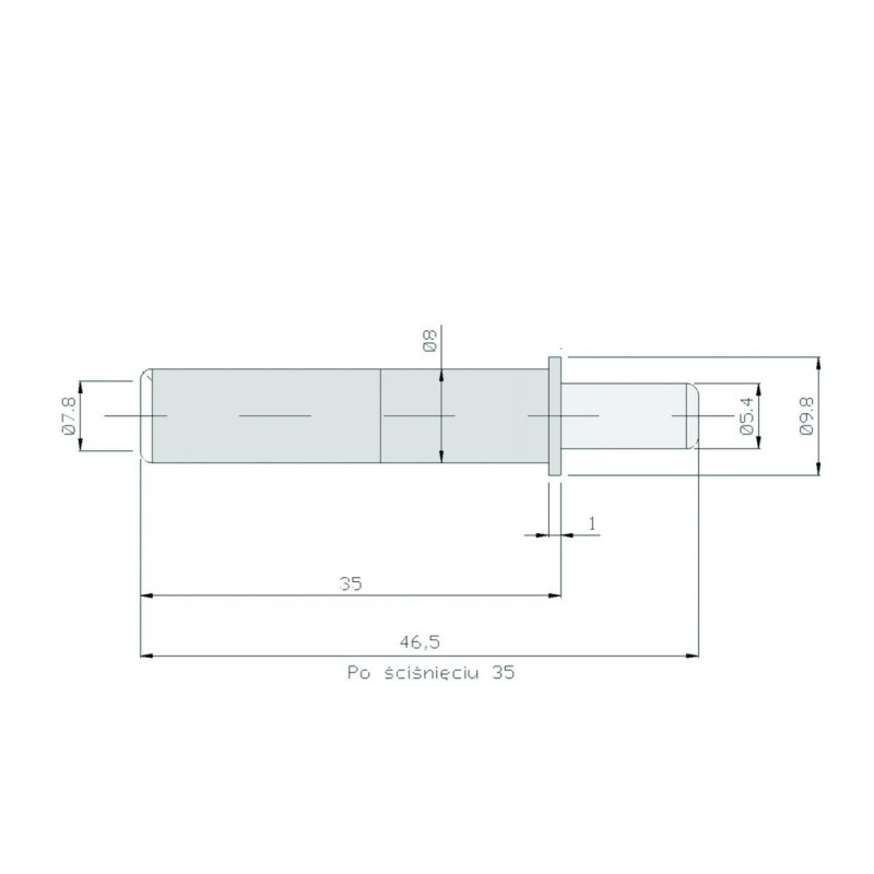 AMORTYZATOR P-M BIAŁY                RAL 9016