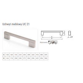 UCHWYT KASH  UC 21/544/INOX ***